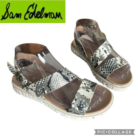 Sam Alderman snakeskin sandals size 6 - Picture 1 of 13